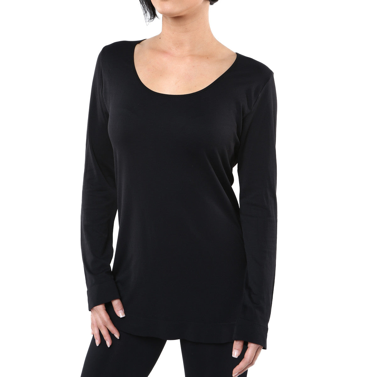 Scoop Neck Long Sleeve